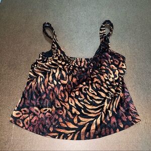 Vintage Robby Len Swim Leopard top